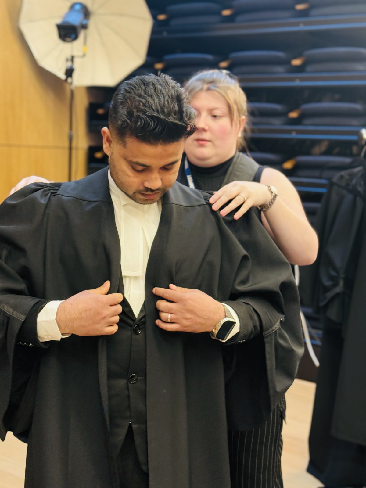 Wearing Gown for Taking Call to the Bar at the Honorable Society of Lincoln's Inn