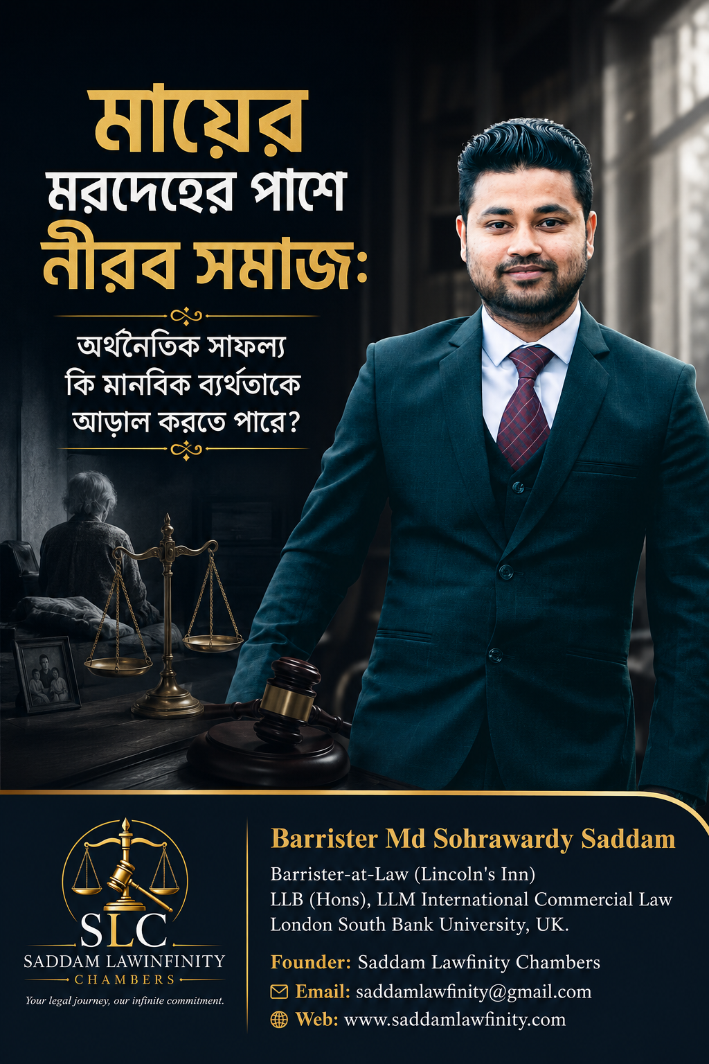 মায়ের মরদেহের পাশে নীরব সমাজ: অর্থনৈতিক সাফল্য কি মানবিক ব্যর্থতাকে আড়াল করতে পারে?