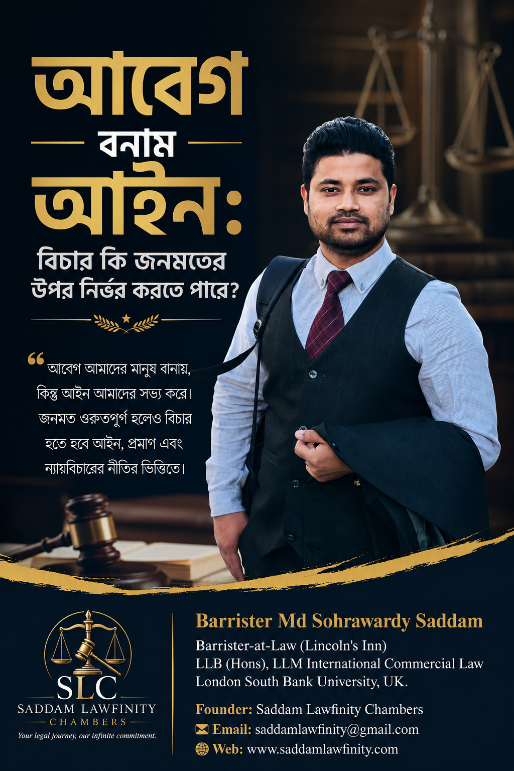 আবেগ বনাম আইন: বিচার কি জনমতের উপর নির্ভর করতে পারে?
